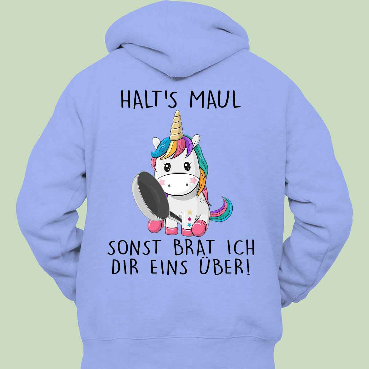 Überbraten Einhorn - Hoodie Unisex Rückendruck