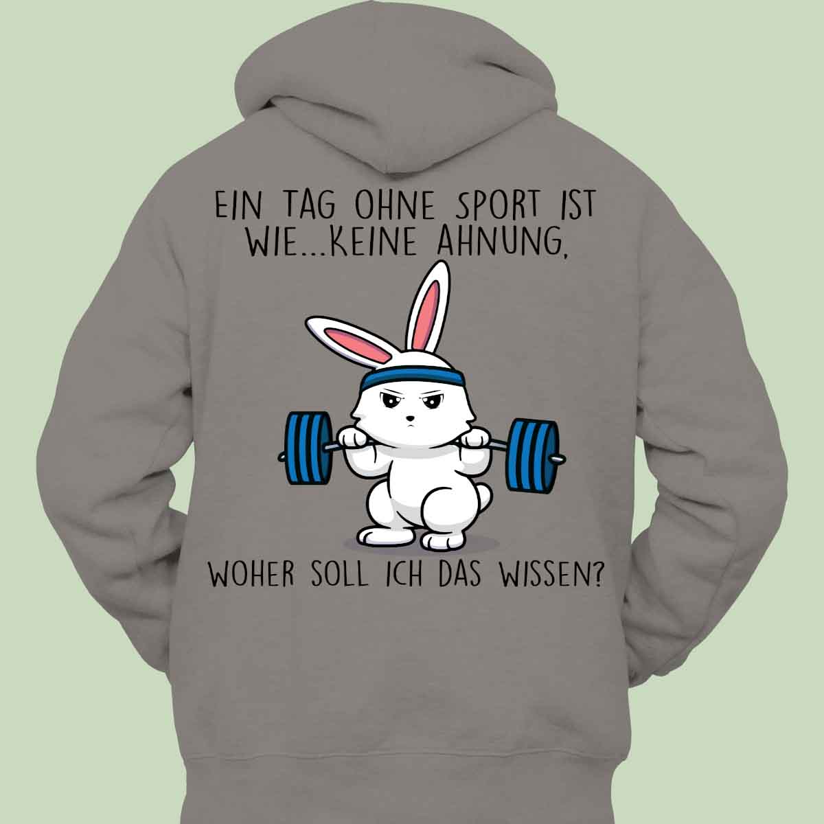 Ohne Sport Bunny - Hoodie Unisex Rückendruck