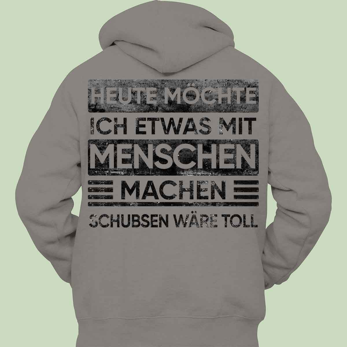 Schubsen - Hoodie Unisex Rückendruck