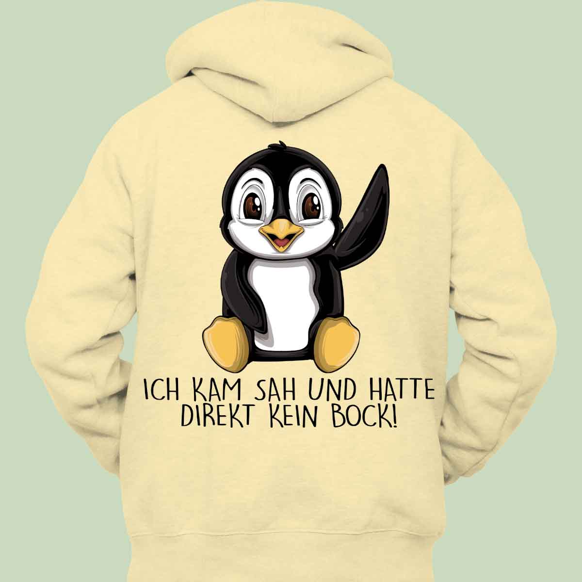 Kein Bock Pinguin - Hoodie Unisex Rückendruck