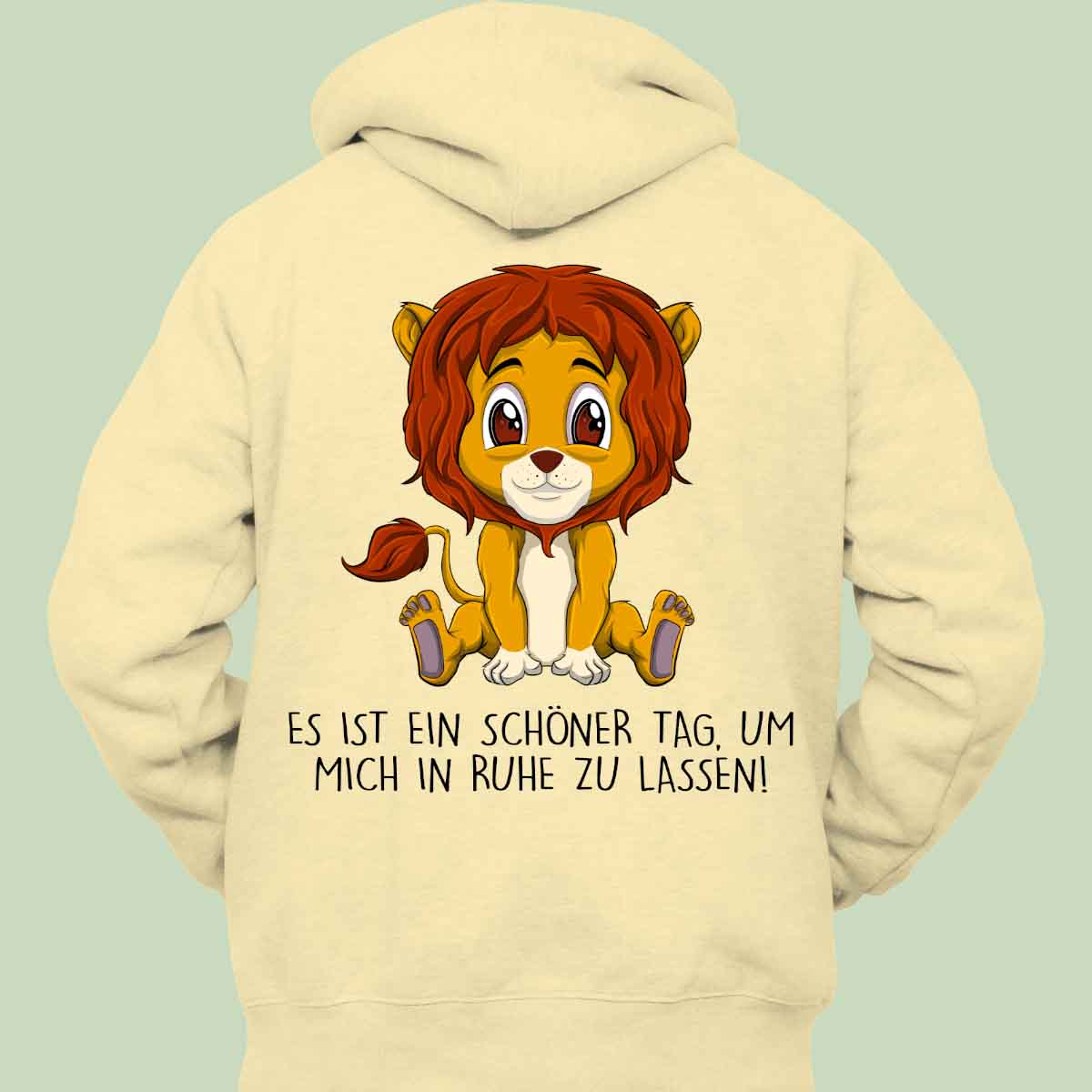 Ruhe Löwe - Hoodie Unisex Rückendruck