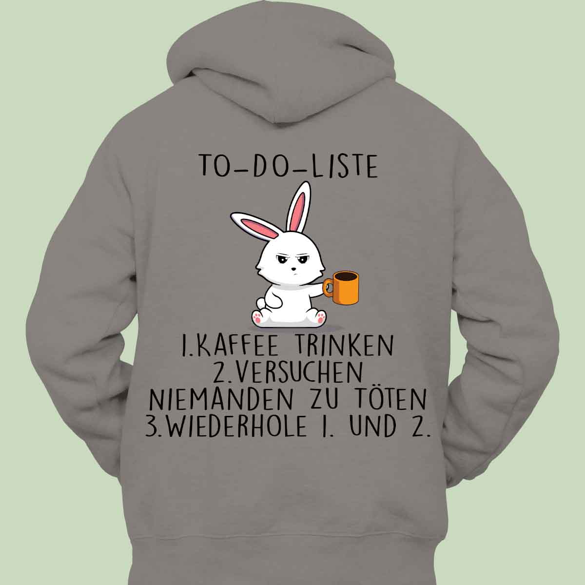 To-Do Bunny - Hoodie Unisex Rückendruck