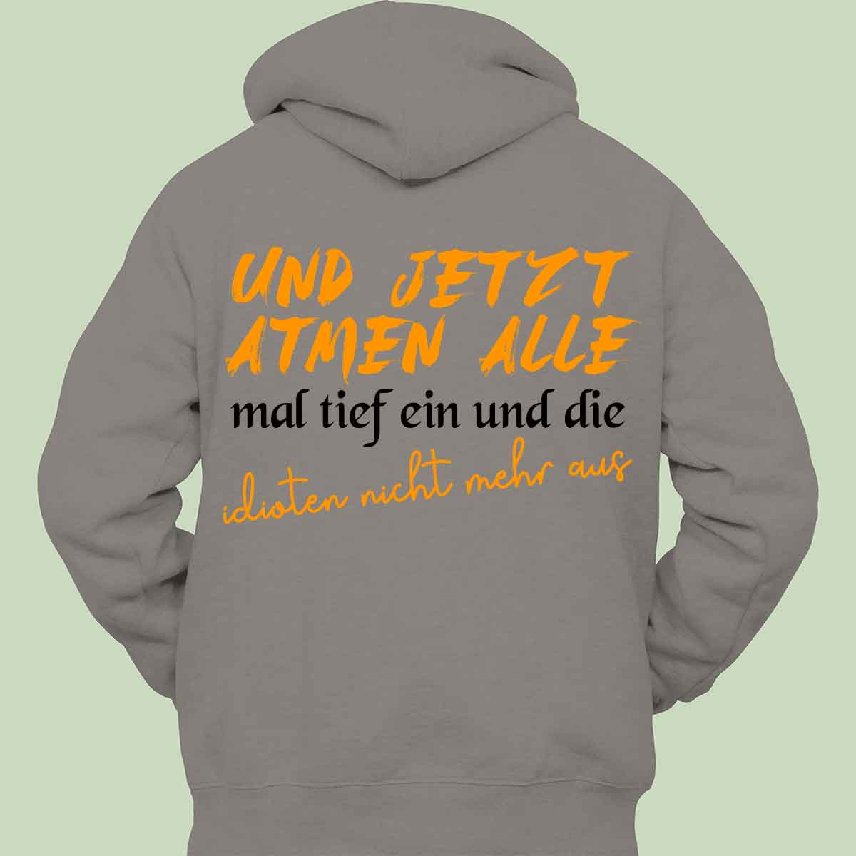 Einatmen - Hoodie Unisex Rückendruck