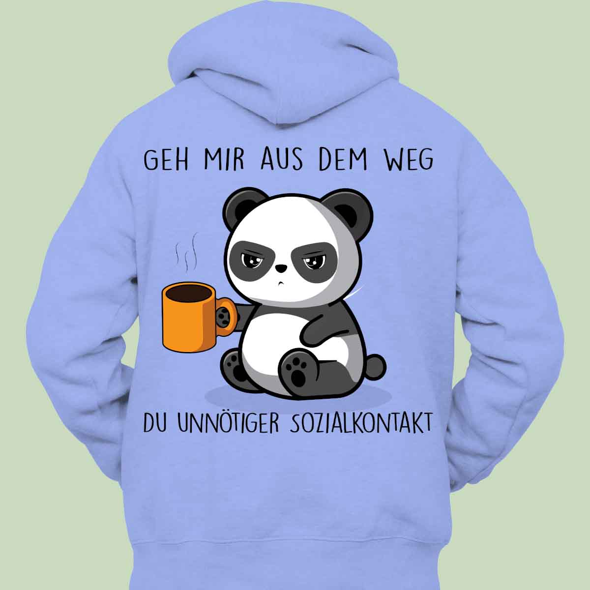 Sozialkontakt Cute Panda - Hoodie Unisex Rückendruck