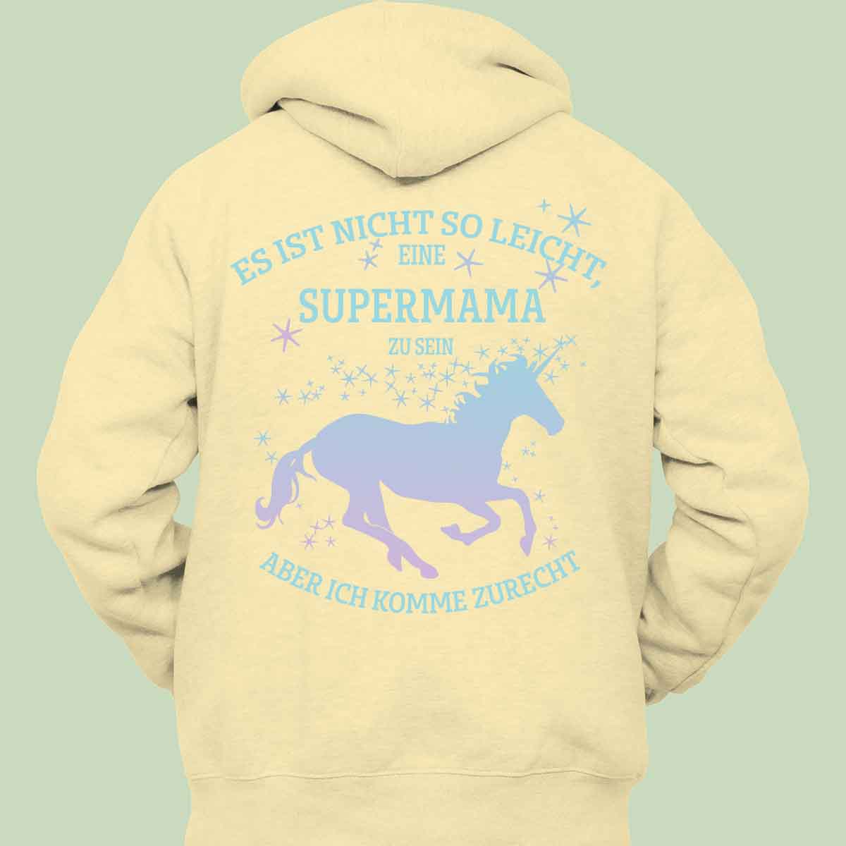 Supermama - Hoodie Unisex Rückendruck