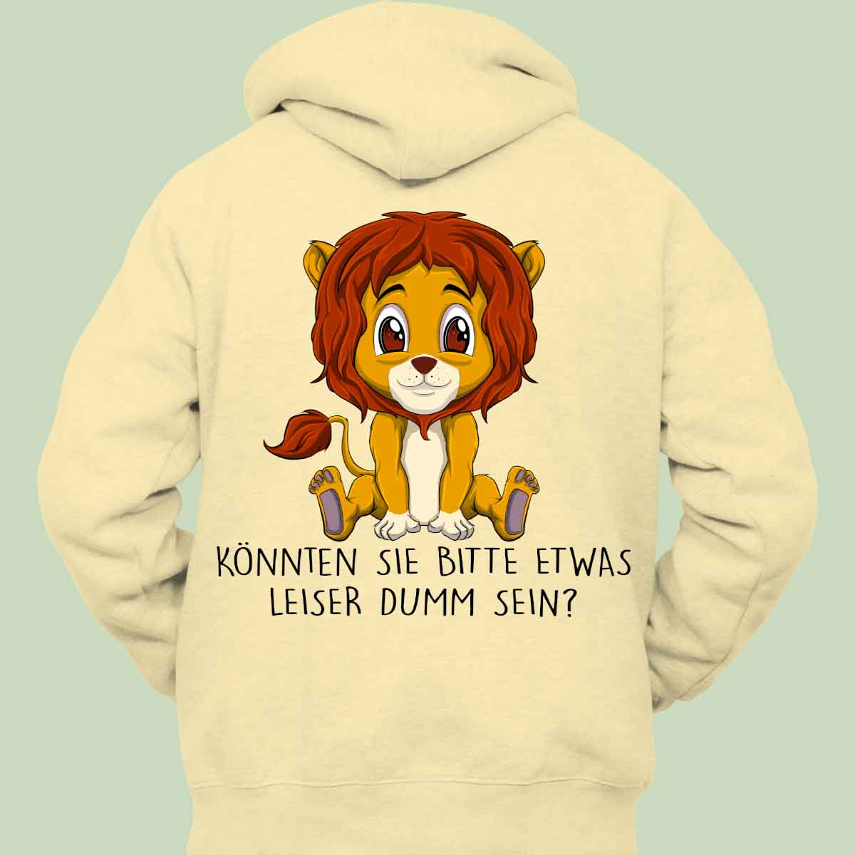 Leise Löwe - Hoodie Unisex Rückendruck