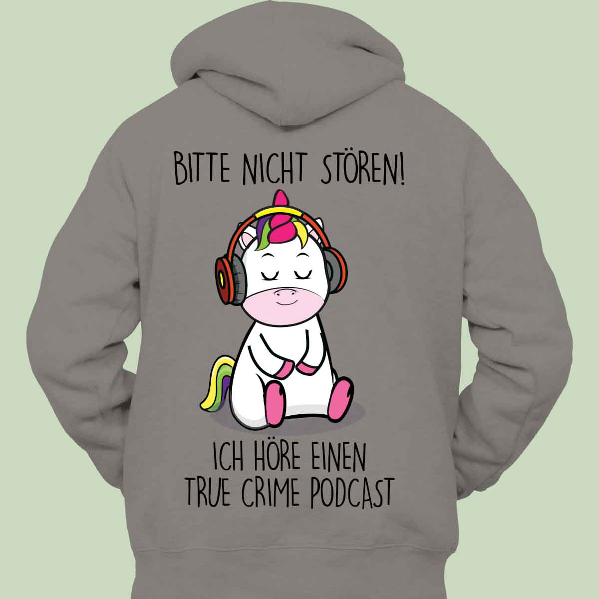 Podcast Cute Einhorn - Hoodie Unisex Rückendruck