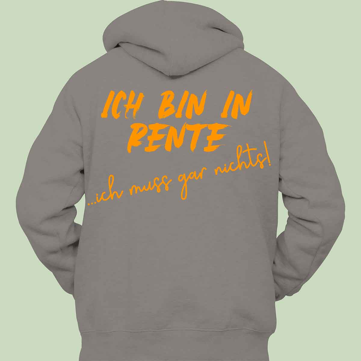 Rente - Hoodie Unisex Rückendruck