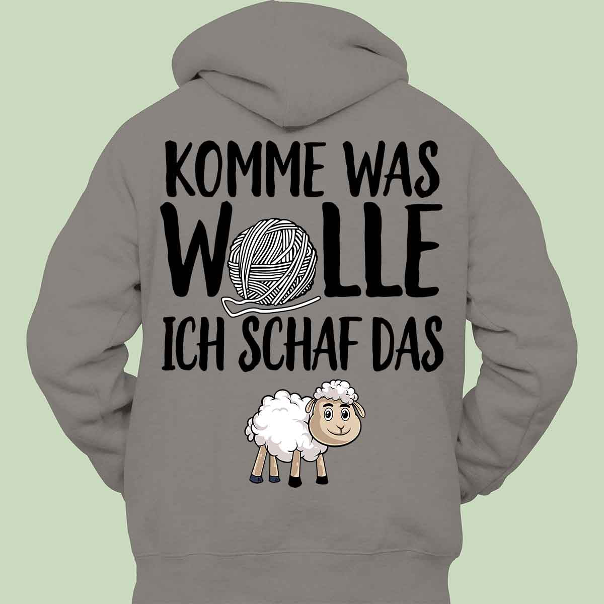 Wolle Schaf - Hoodie Unisex Rückendruck