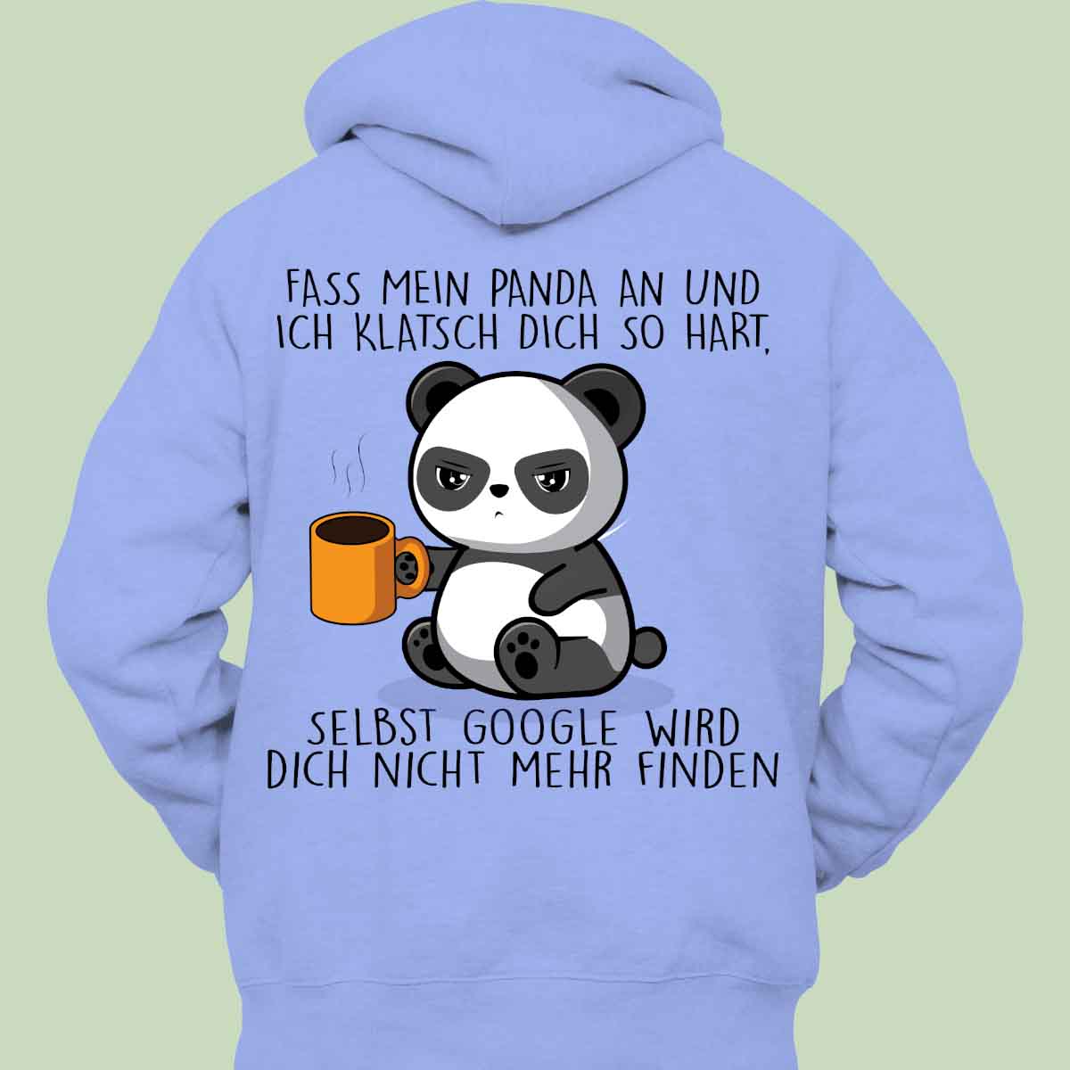 Anfassen Cute Panda - Hoodie Unisex Rückendruck