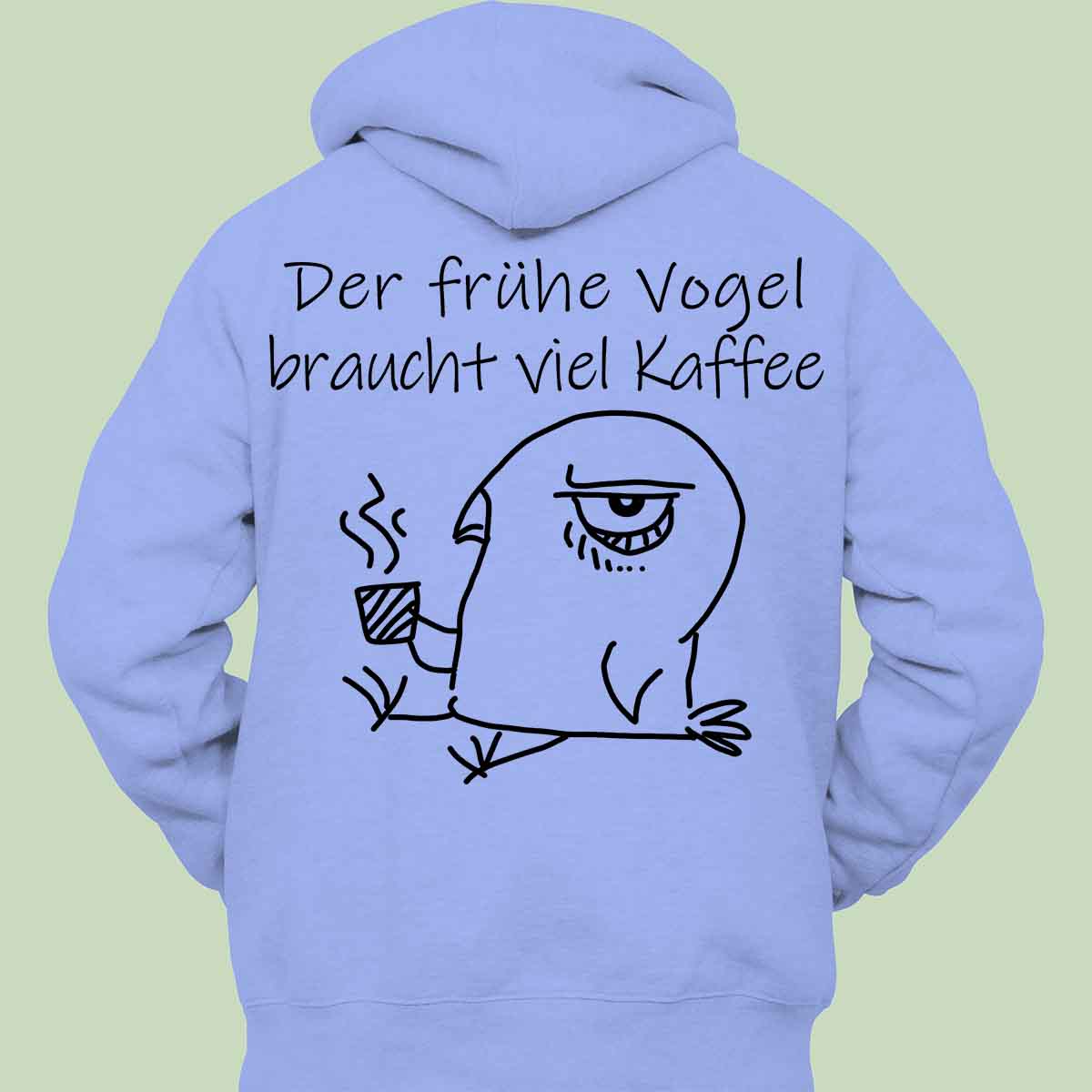 Frühe Vogel - Hoodie Unisex Rückendruck
