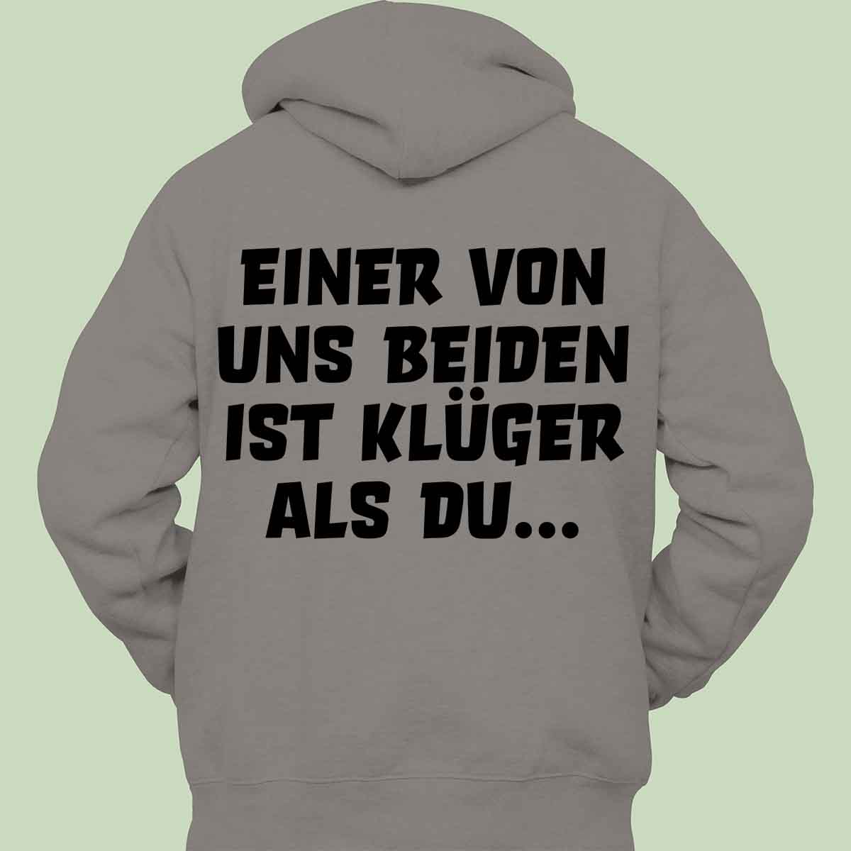 Klüger - Hoodie Unisex Rückendruck