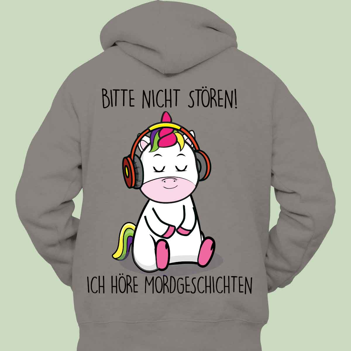 Mordgeschichten Cute Einhorn - Hoodie Unisex Rückendruck
