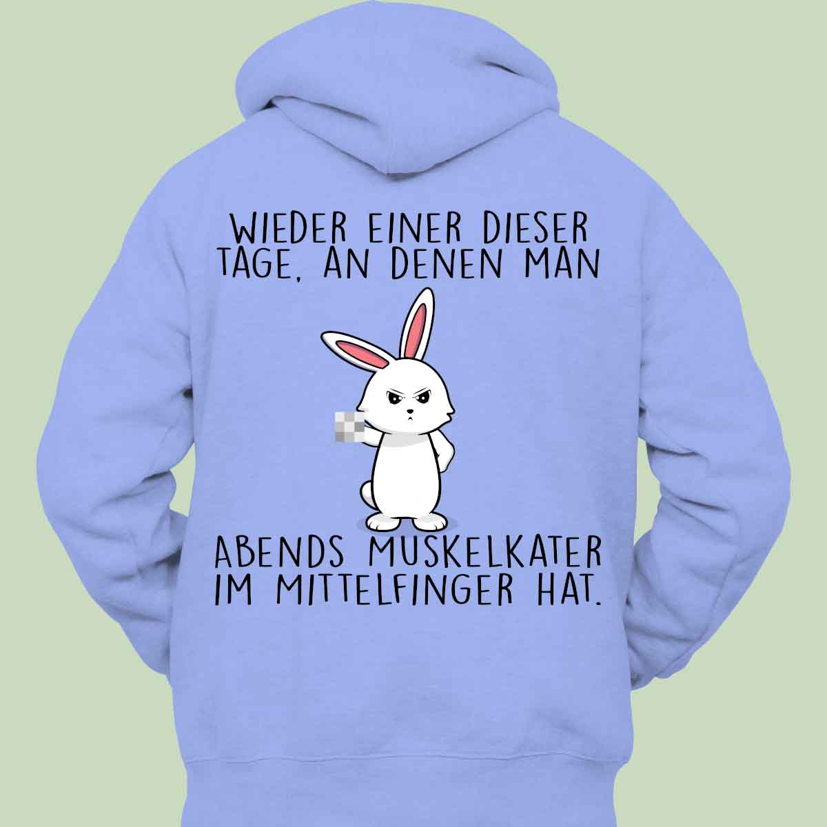 Muskelkater Bunny - Hoodie Unisex Rückendruck
