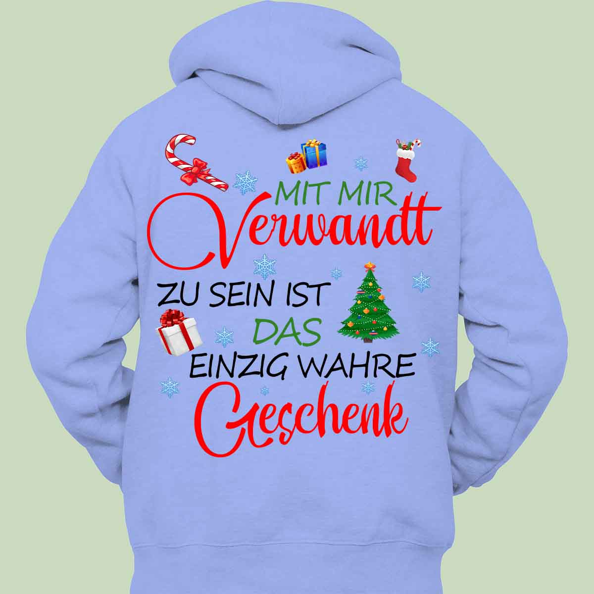 Verwandt - Hoodie Unisex Rückendruck