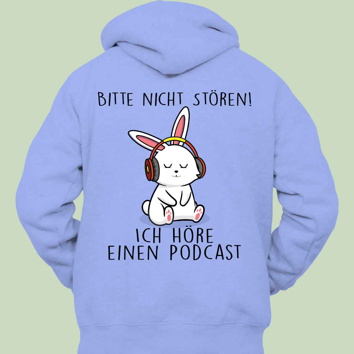 Nicht Stören Bunny - Hoodie Unisex Rückendruck