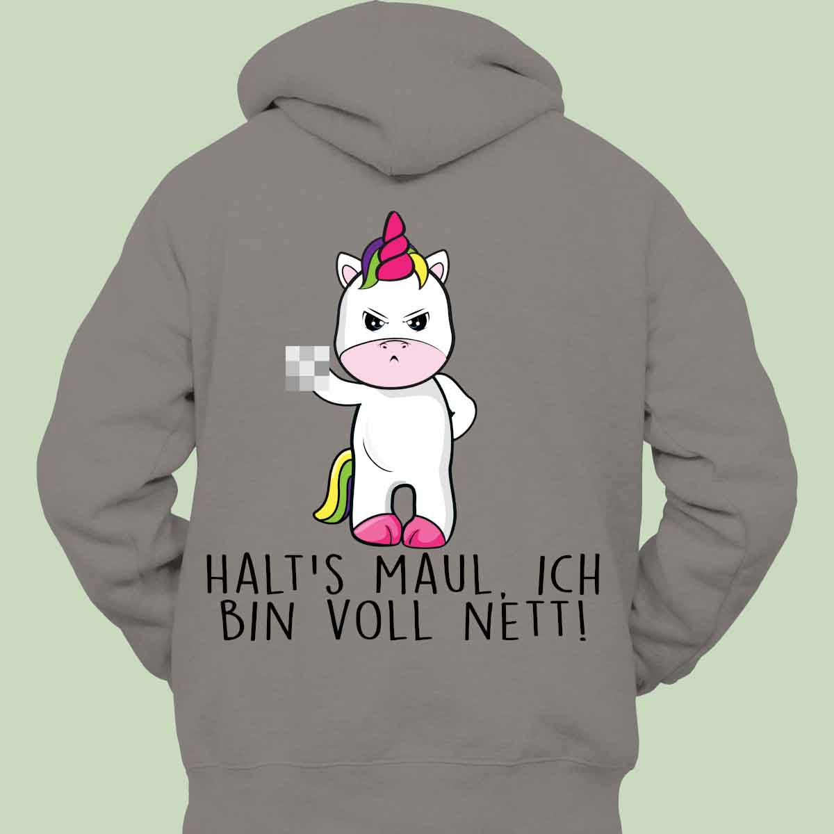 Voll Nett Cute Einhorn - Hoodie Unisex Rückendruck
