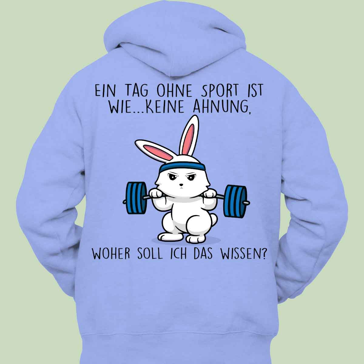 Ohne Sport Bunny - Hoodie Unisex Rückendruck