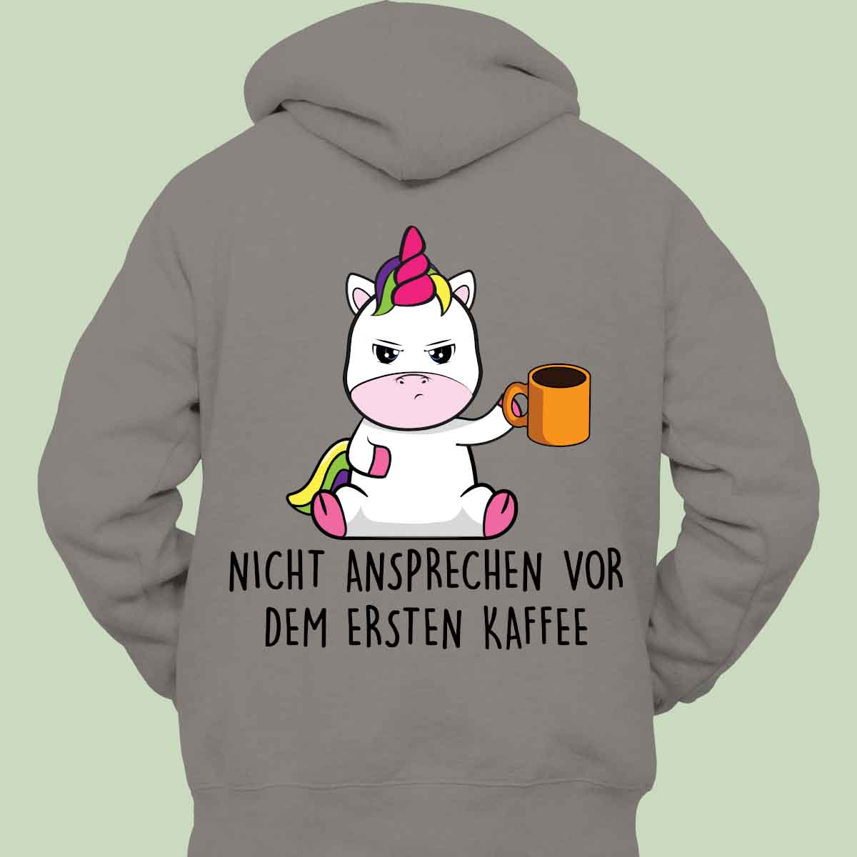 Ansprechen Cute Einhorn - Hoodie Unisex Rückendruck