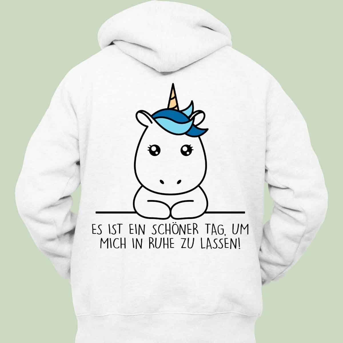 Ruhe Simple Einhorn - Hoodie Unisex Rückendruck