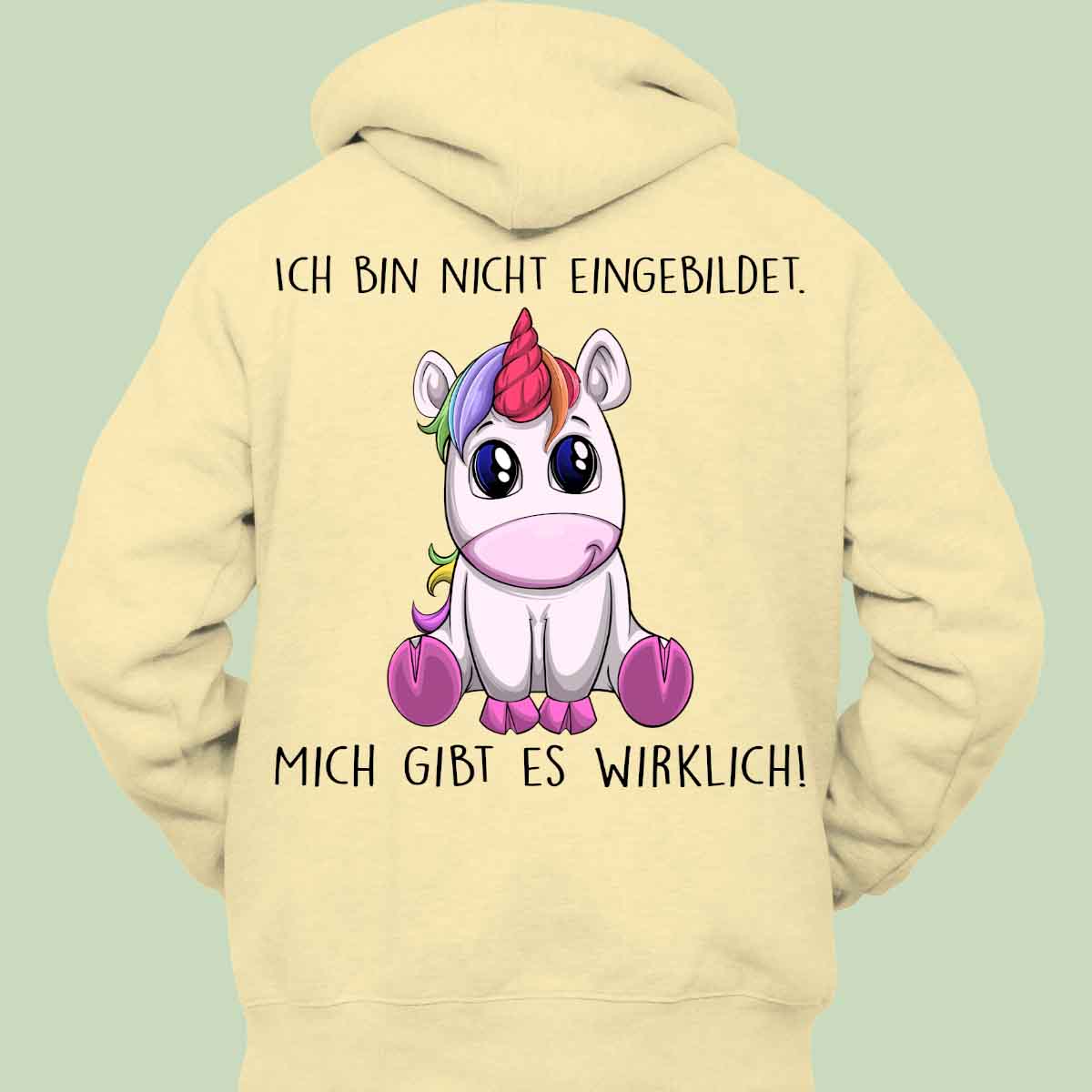 Eingebildet Einhorn - Hoodie Unisex Rückendruck