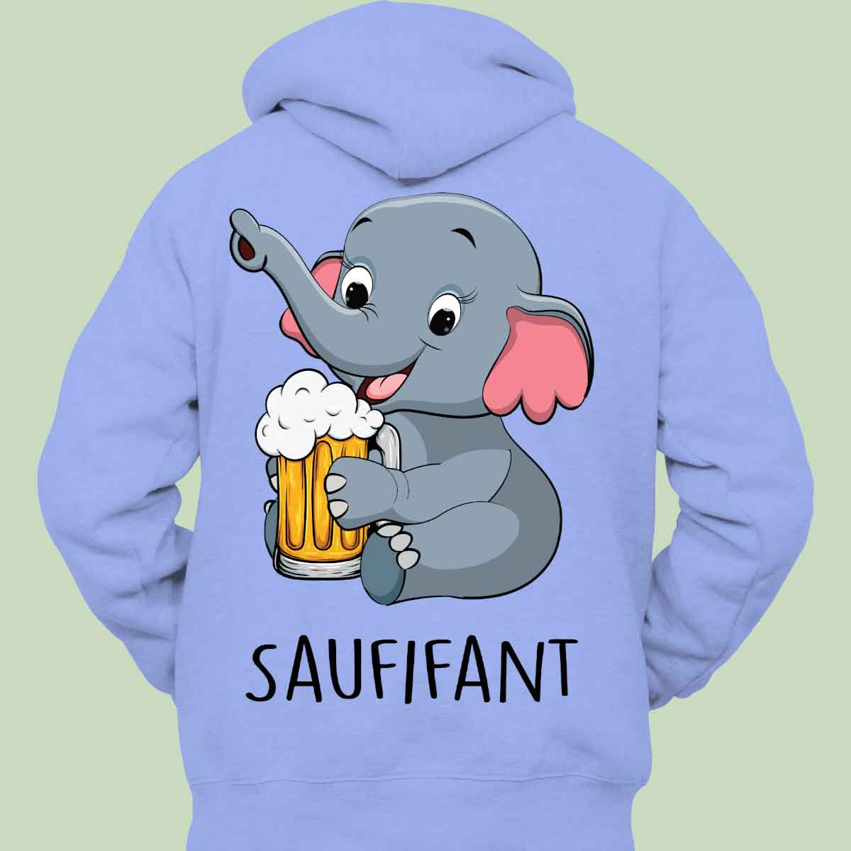 Saufifantchen Bierlefant - Hoodie Unisex Rückendruck