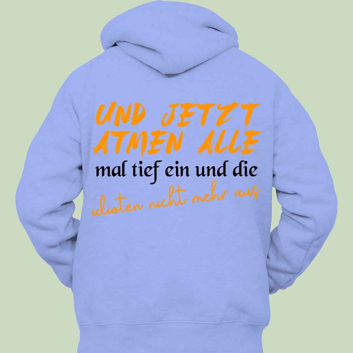 Einatmen - Hoodie Unisex Rückendruck