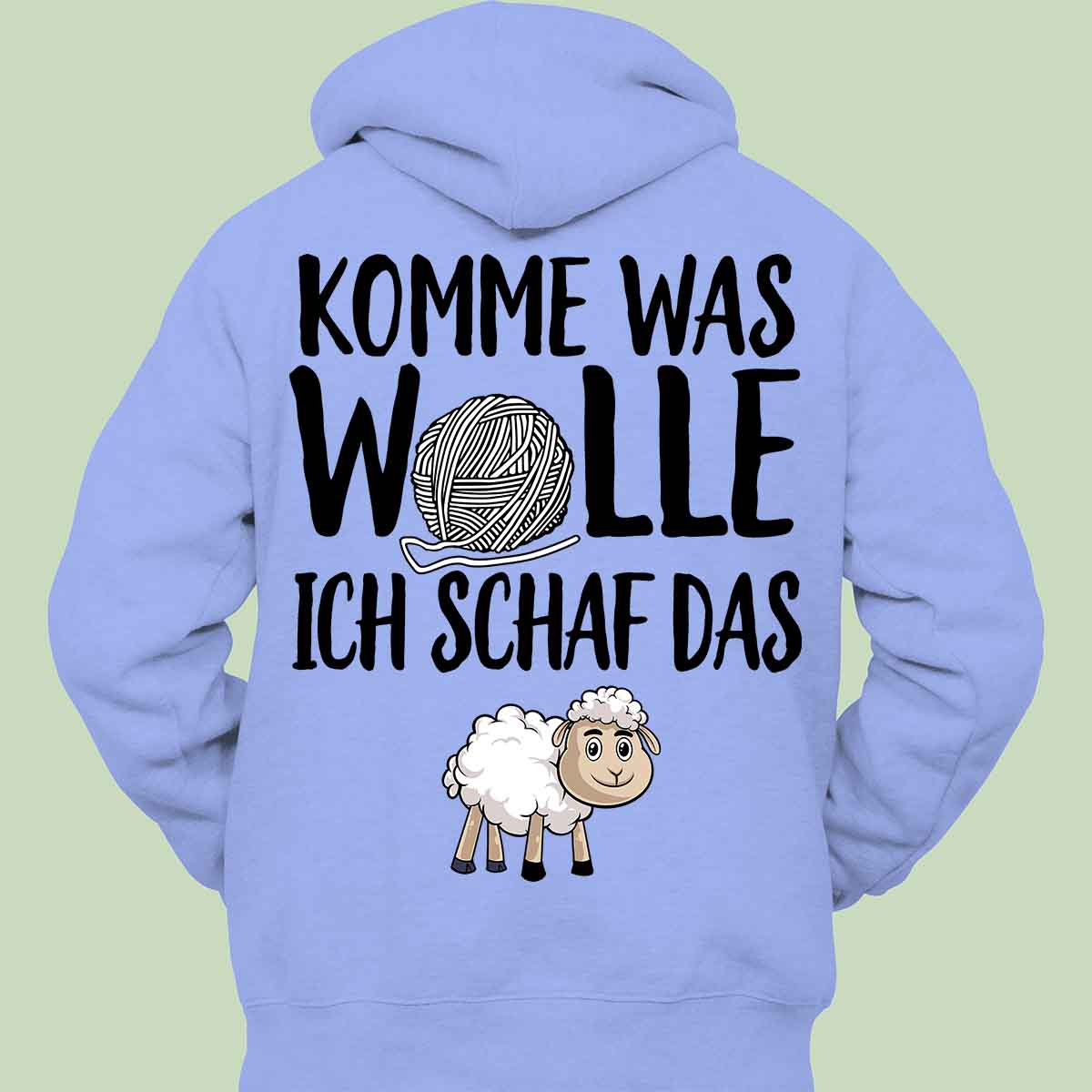 Wolle Schaf - Hoodie Unisex Rückendruck