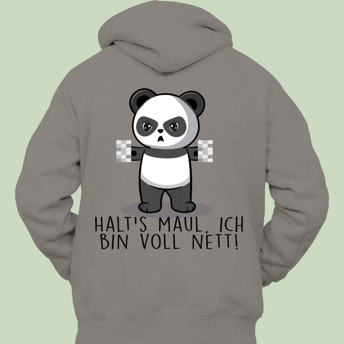 Voll Nett Cute Panda - Hoodie Unisex Rückendruck