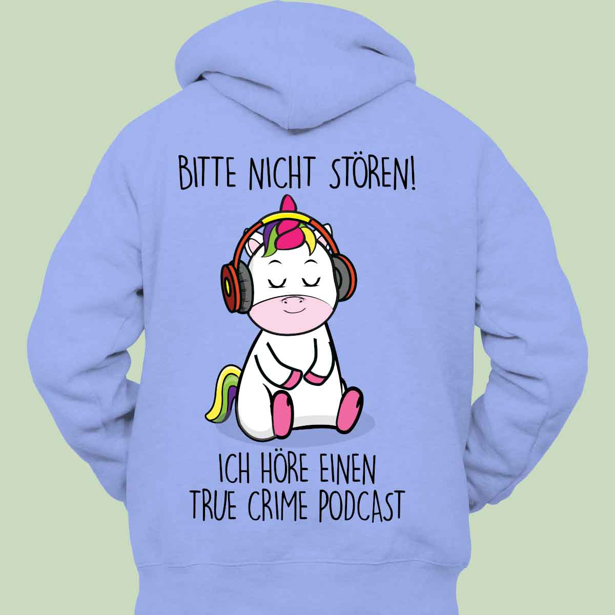 Podcast Cute Einhorn - Hoodie Unisex Rückendruck