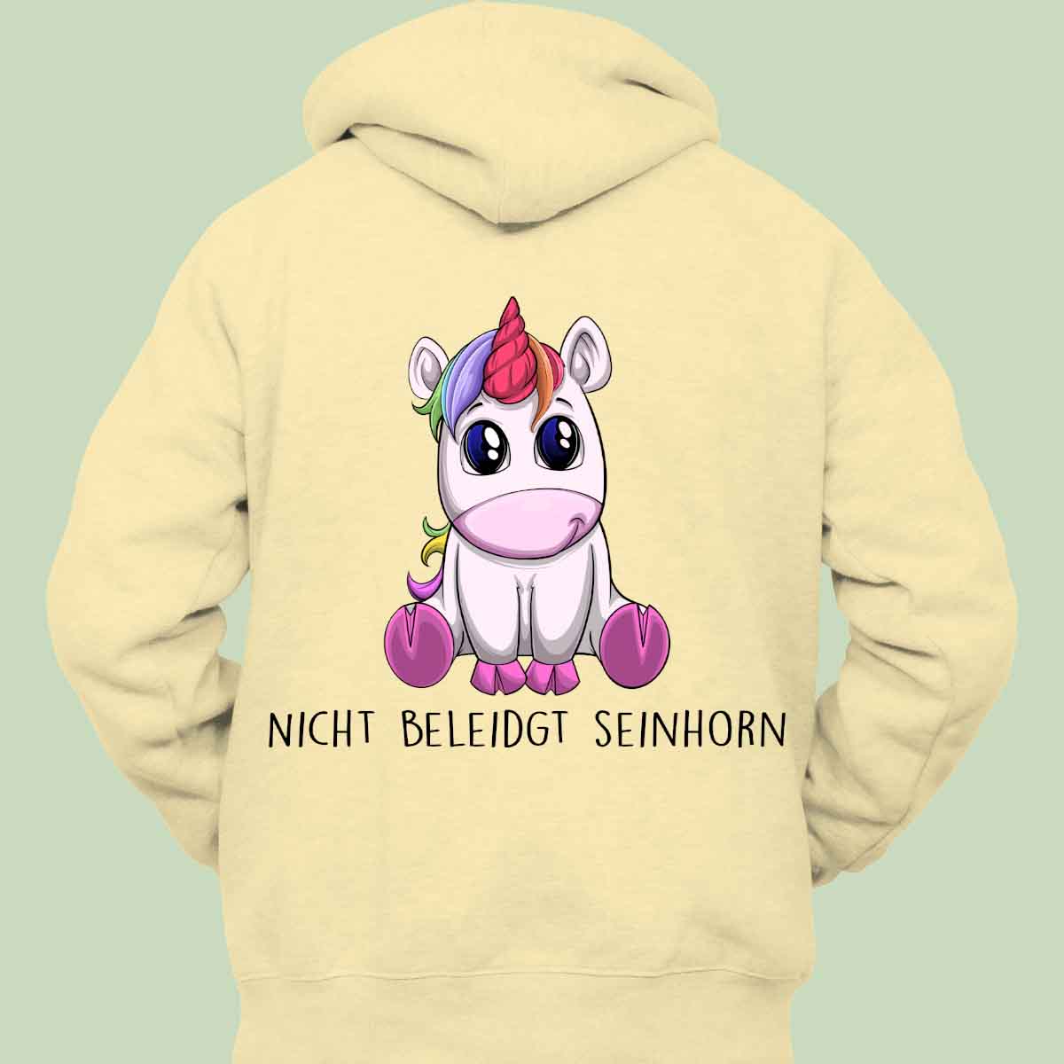 Seinhorn Einhorn - Hoodie Unisex Rückendruck