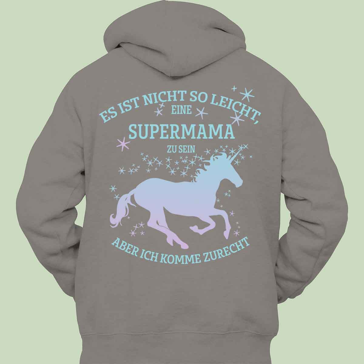 Supermama - Hoodie Unisex Rückendruck
