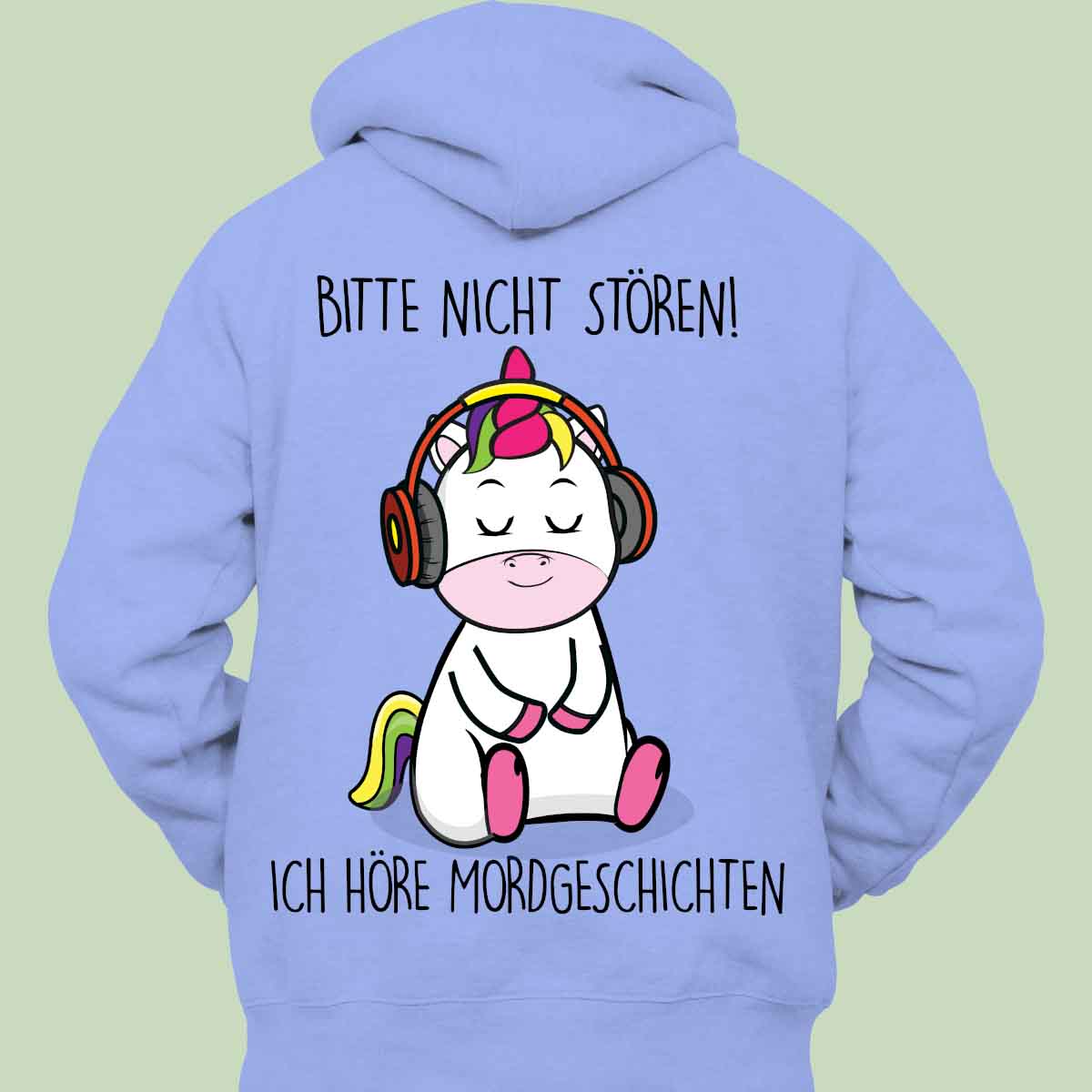 Mordgeschichten Cute Einhorn - Hoodie Unisex Rückendruck