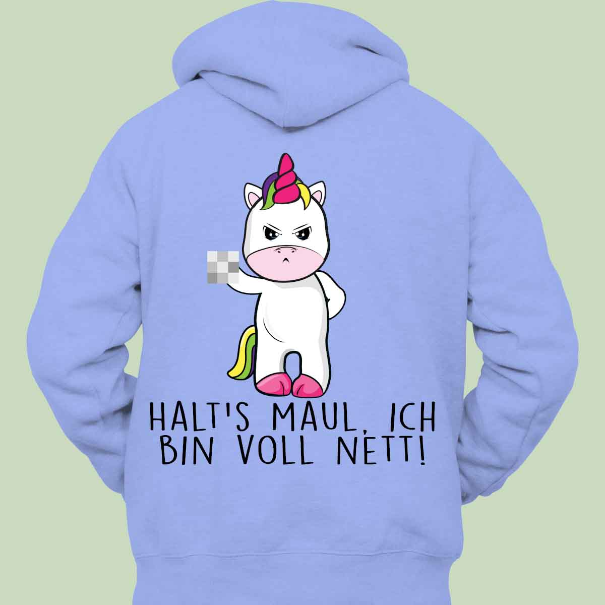Voll Nett Cute Einhorn - Hoodie Unisex Rückendruck