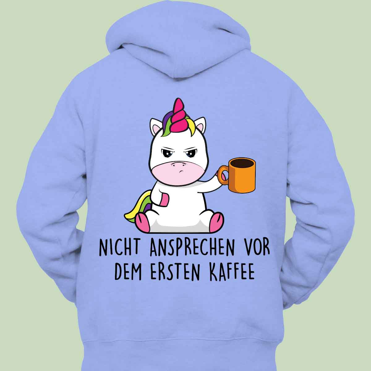 Ansprechen Cute Einhorn - Hoodie Unisex Rückendruck