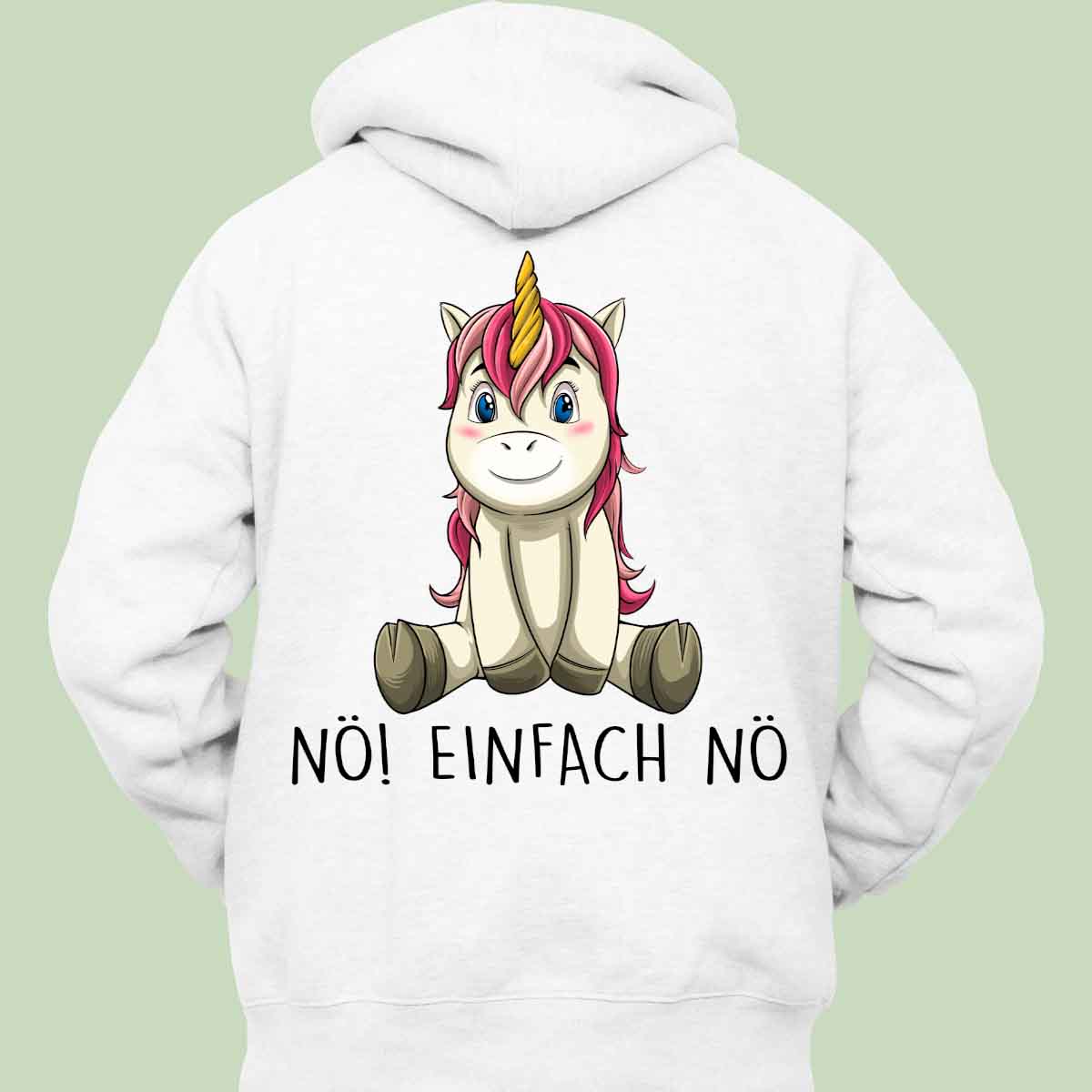 Nö! Einhorn 3 - Hoodie Unisex Rückendruck