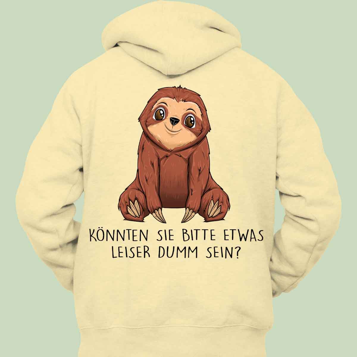 Leise Faultier - Hoodie Unisex Rückendruck