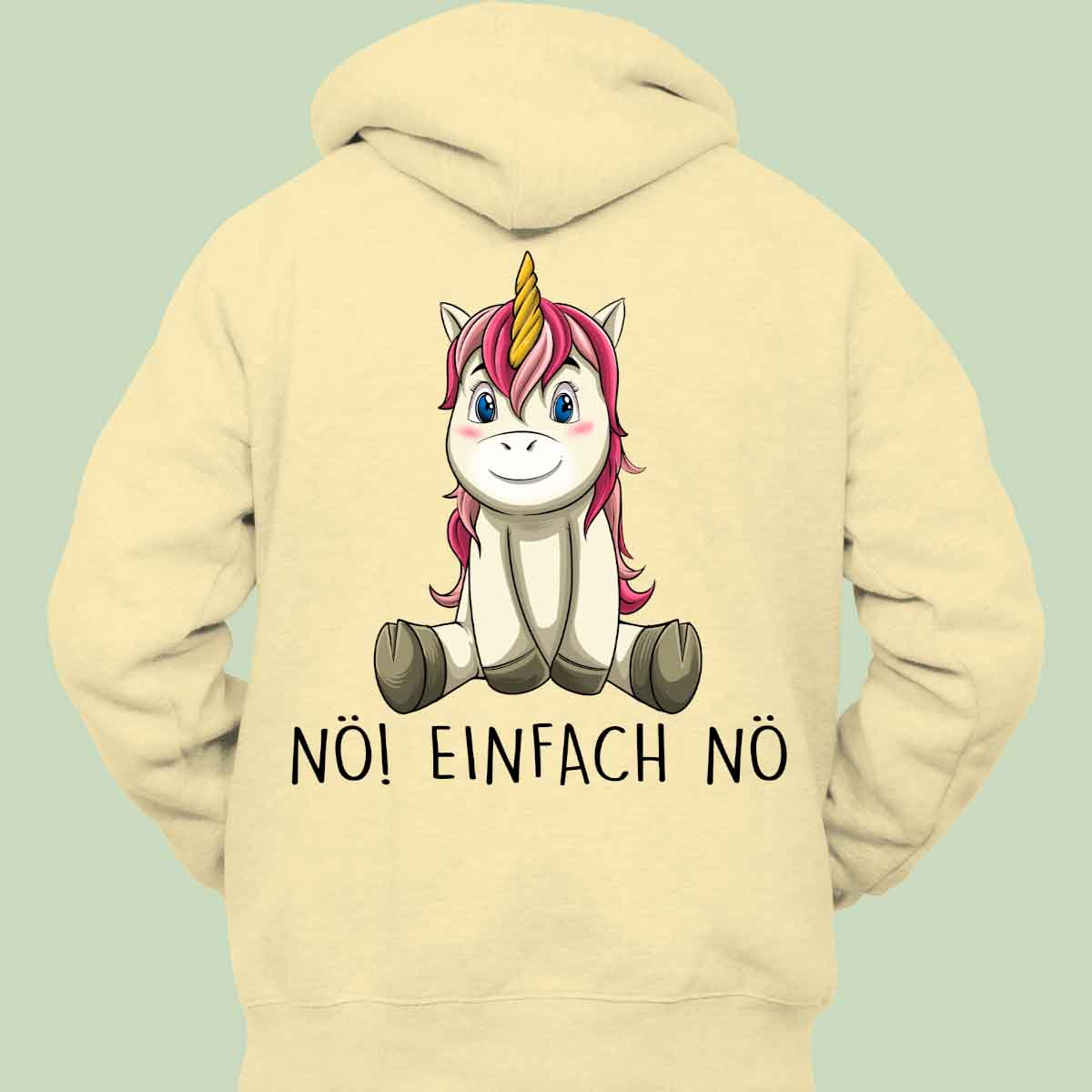 Nö! Einhorn 3 - Hoodie Unisex Rückendruck