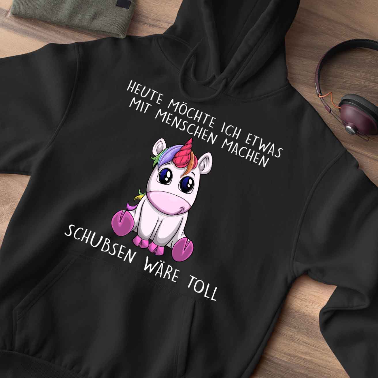 Schubsen Einhorn - Hoodie Unisex