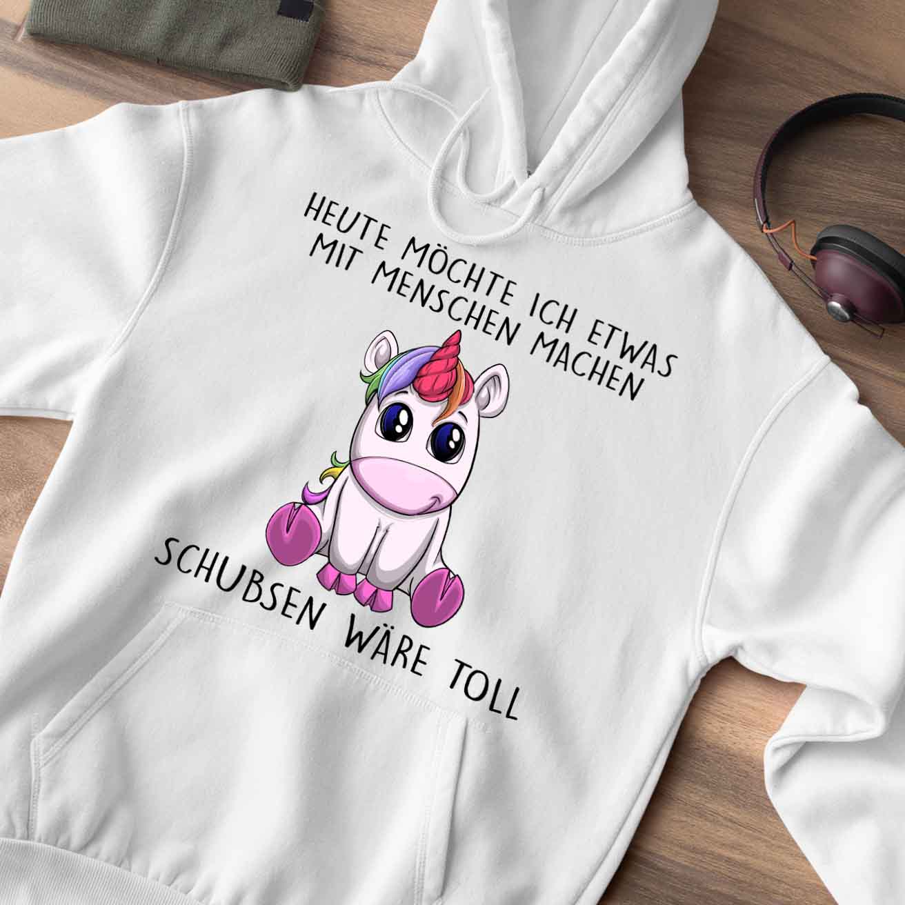 Schubsen Einhorn - Hoodie Unisex