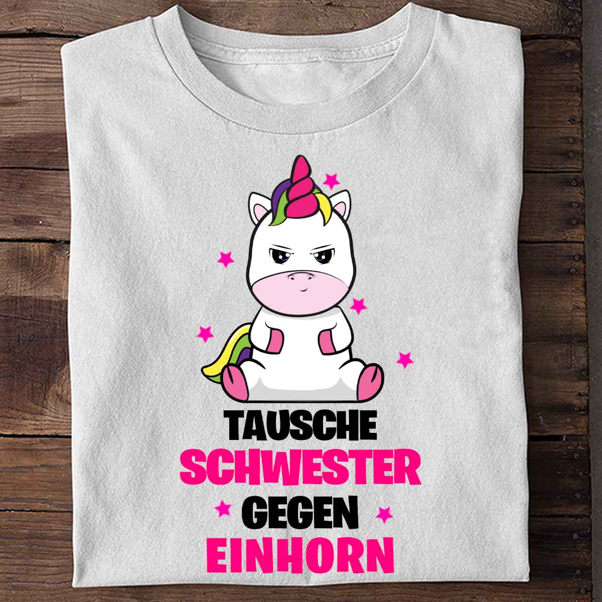 Tauschen Cute Einhorn - Shirt Unisex