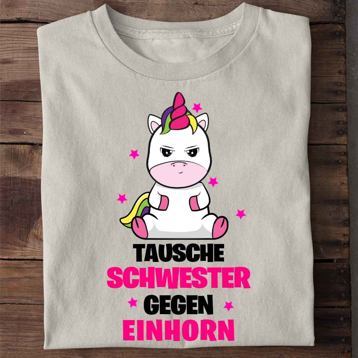 Tauschen Cute Einhorn - Shirt Unisex
