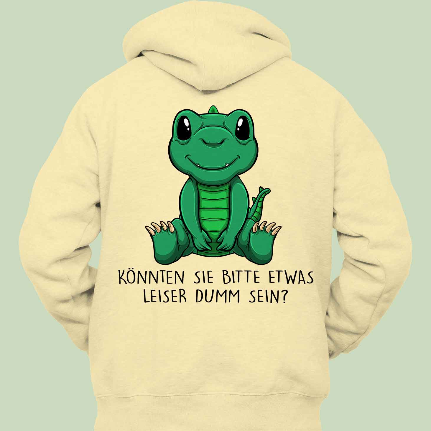 Leise Dinosaurier - Hoodie Unisex Rückendruck