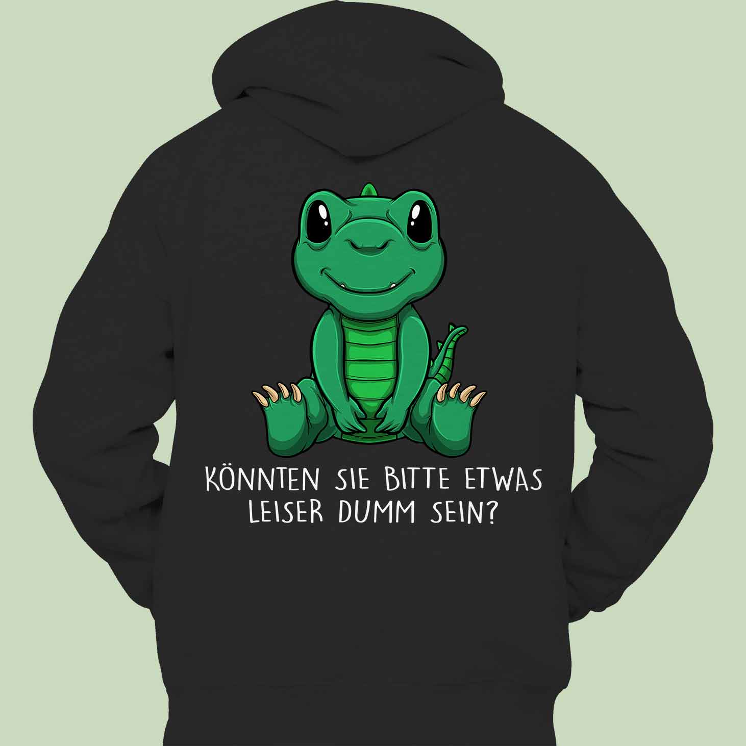 Leise Dinosaurier - Hoodie Unisex Rückendruck
