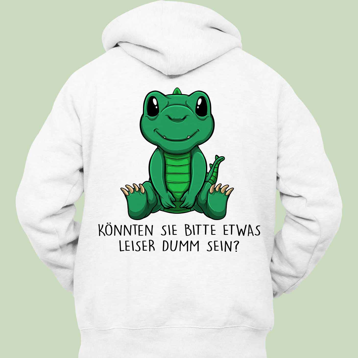 Leise Dinosaurier - Hoodie Unisex Rückendruck