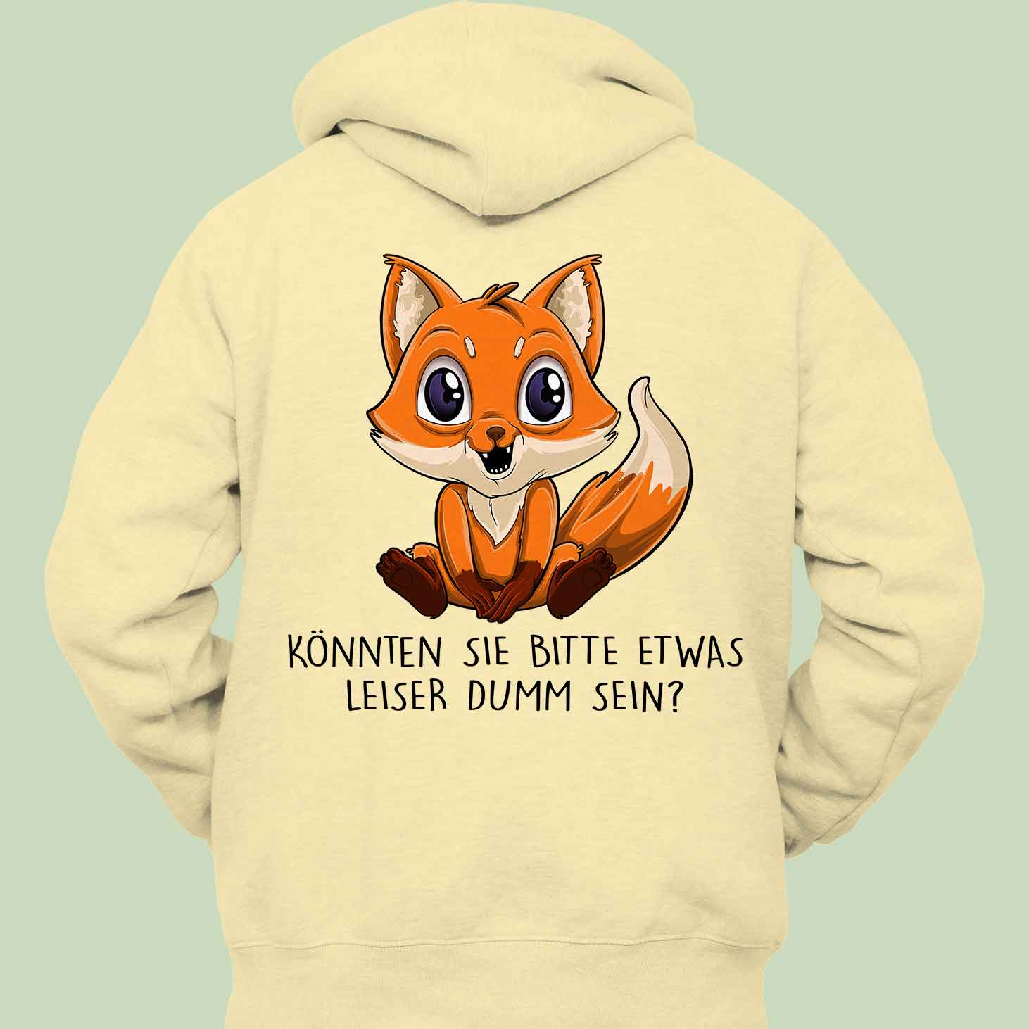 Leise Fuchs - Hoodie Unisex Rückendruck