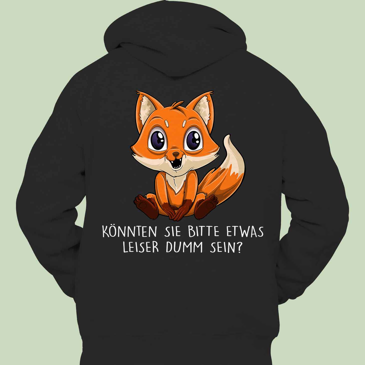 Leise Fuchs - Hoodie Unisex Rückendruck