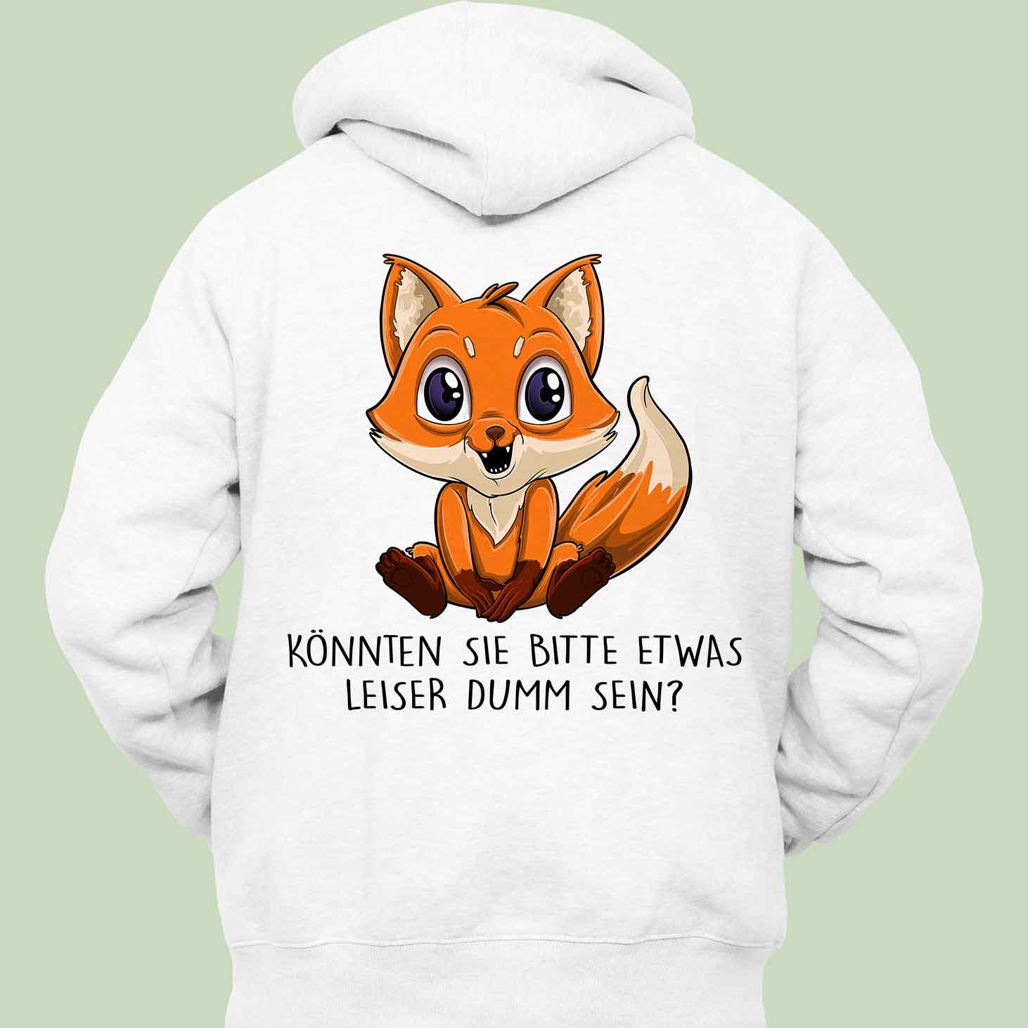 Leise Fuchs - Hoodie Unisex Rückendruck