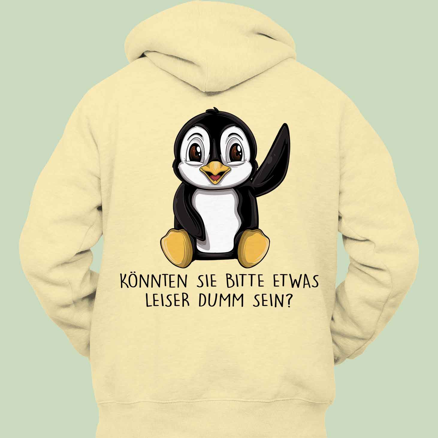 Leise Pinguin - Hoodie Unisex Rückendruck