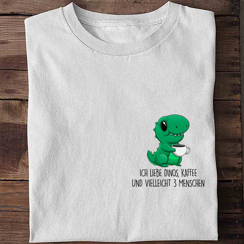 Lieblingskaffee Dino Brust - Shirt Unisex